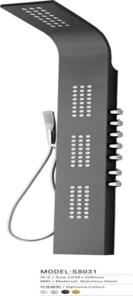 Popular Stainless Steel Shower Panel Single Handle Wall Mounted For Bath