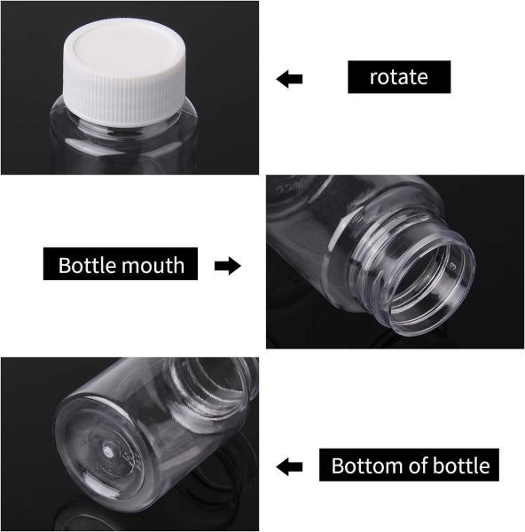 Clear Pill Bottle Plastic Medicine Bottle Empty Reagent Bottle Chemical Containers With Caps For Liquid Solid Powder