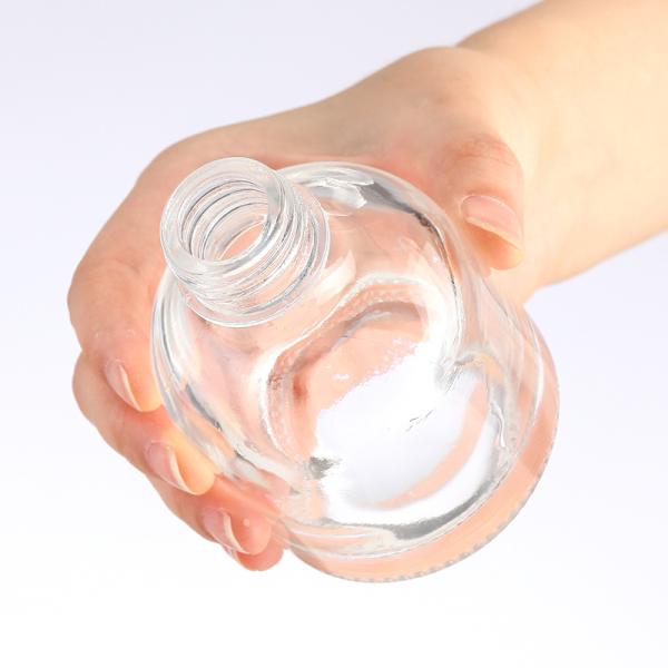 100ml Transparent Glass Bottle for White Wine Concave Bottom and Screw Cap Included