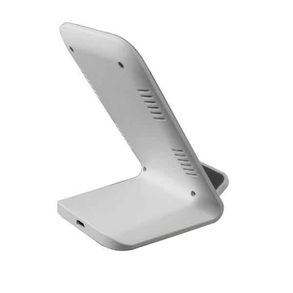 Silver High Speed Standing Wireless Phone Charger 1 USB For Iphone