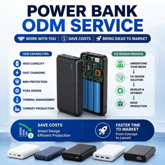 Power Bank ODM Service High Capacity Fast Charging BMS Protection PCBA Design