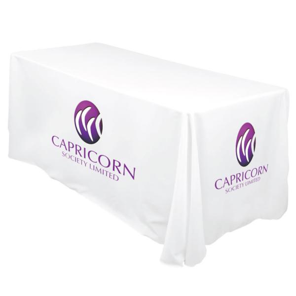 Oxford Fabric Trade Show Tablecloth Fire Resistance PU Coating Throw Style