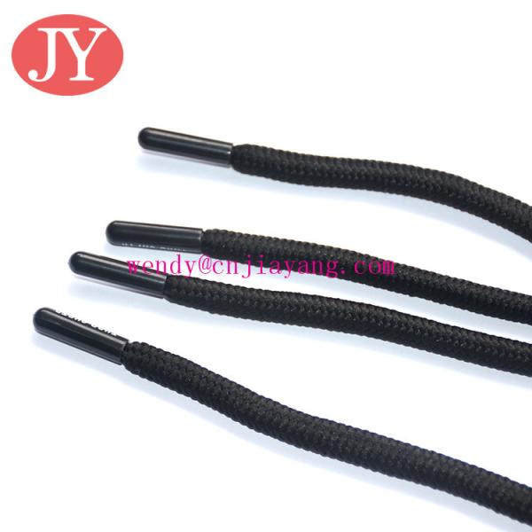 Polyester lace with reflective stripe with silicone dipped tips drawcords for hoodies