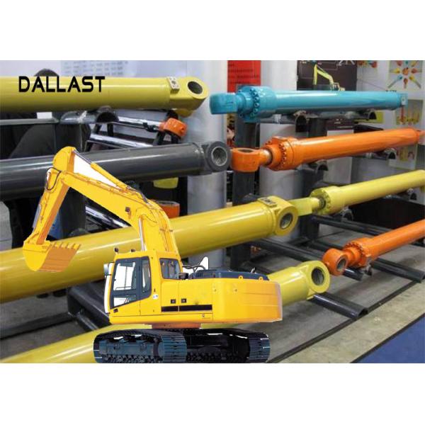 Doble cromado del cilindro hidráulico del remolque de la descarga del pistón que actúa para los camiones industriales