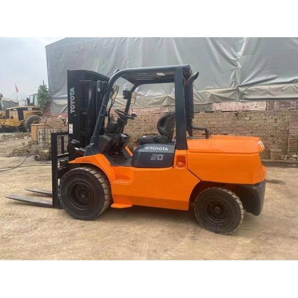 5 Tons 7FD50 Used Toyota Forklift Original Japan Noise Reduction For Warehouse