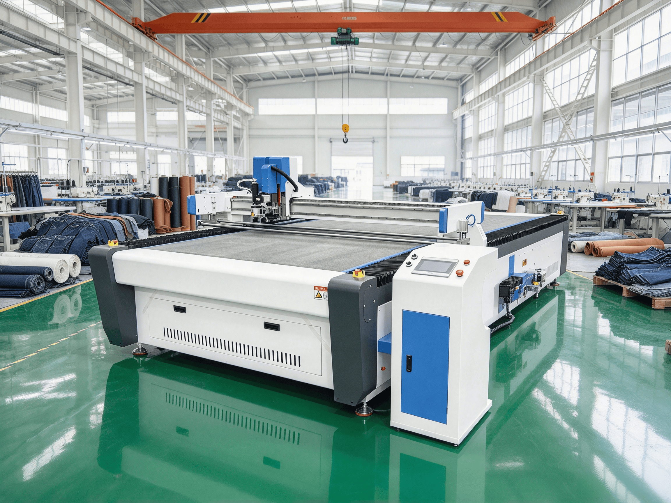 AC380V Automatic Garment Cutting Machine Oscillating CNC Apparel Cutting Machine