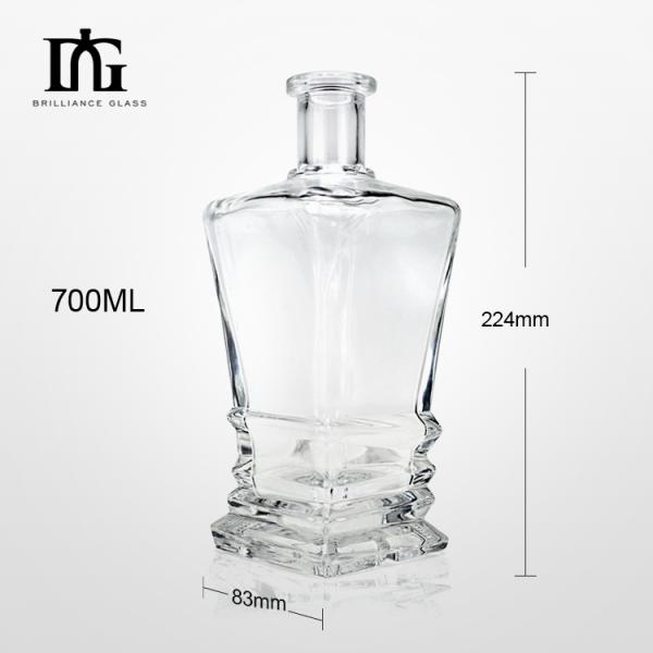 Cork Screw Both Glass Liquor Bottle 500ml 750ml Box with Embossed Logo