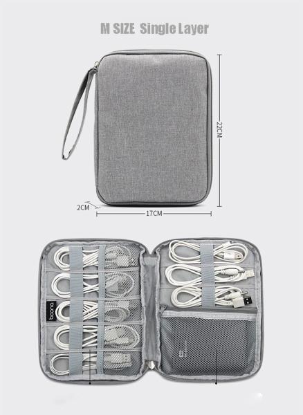 Double Layers Travel Gadget Organizer Electronics Accessories Carry Bag Digital Storage Bags