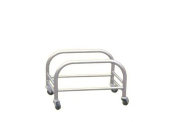 Unfolding Stainless Steel Display Racks On Wheels Supermarket Shopping Basket Holder