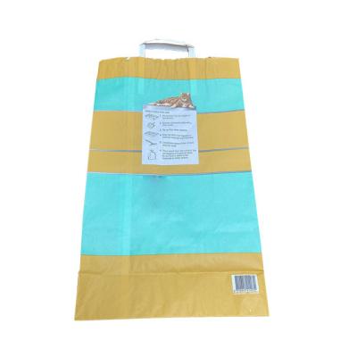 6L 10L 12L Kraft Paper Packaging Bags  Custom Paper Cat Litter Bags