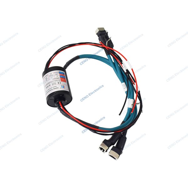 Through Hole Ethernet Signal Slip Ring with Electric Power for Industry Robotic