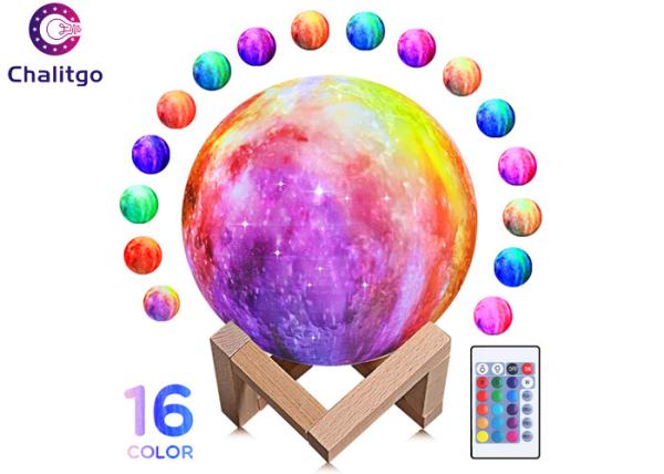 Moon Lamp 16 RGB Colors 3D Night Light for Kids Bedroom Decoration Birthday Gifts