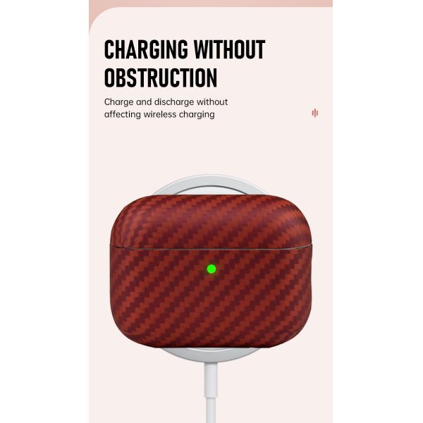 Support Wireless Charging Carbon Aramid Fiber Earphone Case for AirPods Pro 3