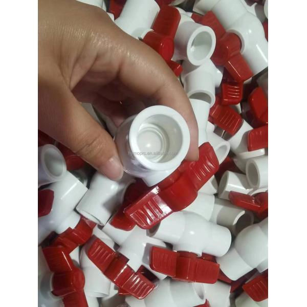 Processing Service Moulding White Grey 1.5 Inch PVC Ball Valve with Butterfly Handle