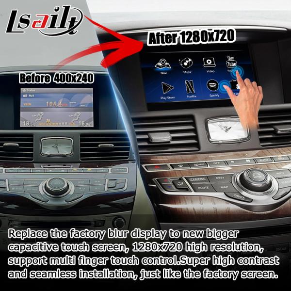 Infiniti Q70 M35 M35h M45 Nissan Fuga Android carplay обновление с несколькими пальцами