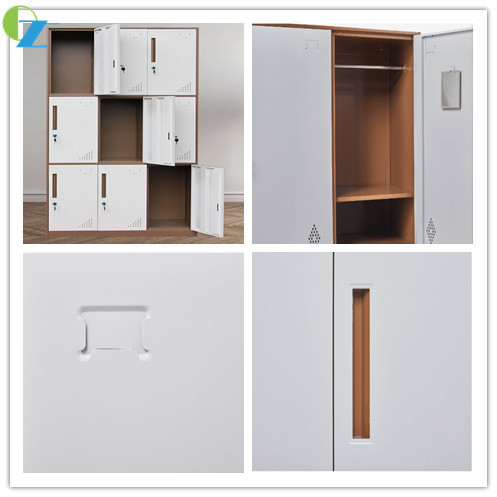 Ширина 900mm шкафчика для хранения Padlock 9 дверей стальная для школьного офиса