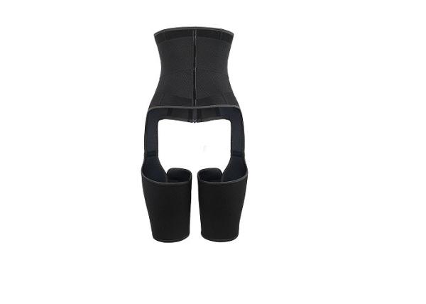 O laço do preto do ajustador da coxa da cintura cerca o instrutor Thigh Trimmer MHW100078B da cintura