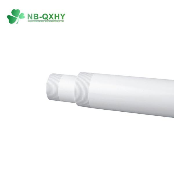 PVC Plastic BS Standard Male Thread CPVC UPVC Drainpipe Water White Pipe for Drainage