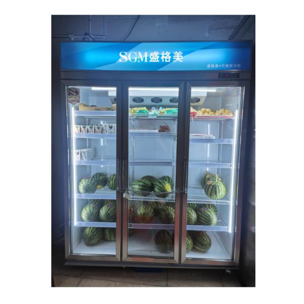 Vegetables Fruit Display Cooler Refrigerator Commercial 1333L