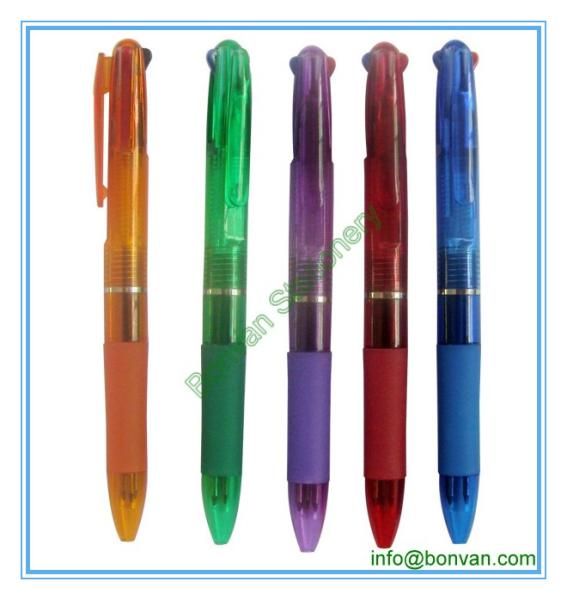 promotional gift four colors ballpen, four ink color pen