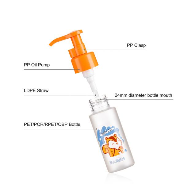 Peso leve plástico das garrafas da bomba do ANIMAL DE ESTIMAÇÃO de Logo Printing White 50ML