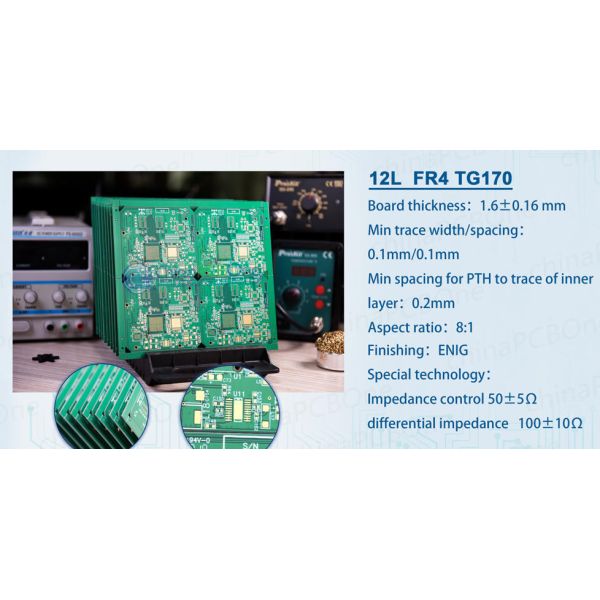 Custom 12 Layer 0.2mm Multilayer PCB Manufacturing & Full Turnkey PCB Assembly Services