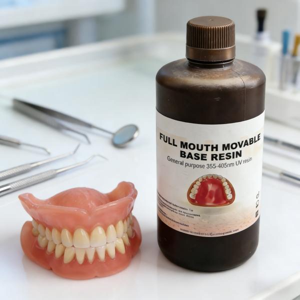 High Durability Full Mouth Movable Base Resin Pink Gum Color Minimal Shrinkage Rate Providing Performance in Dental Restorations
