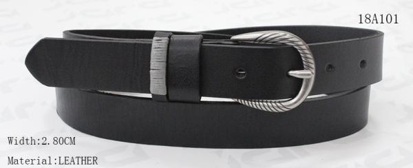 Hand Stitching Loops Ladies Leather Belts , Zinc Alloy Buckle Women's Belts For Jeans