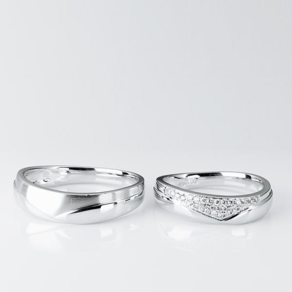 White Mirror Polishing Color Contracted Jewellery Couple Rings
