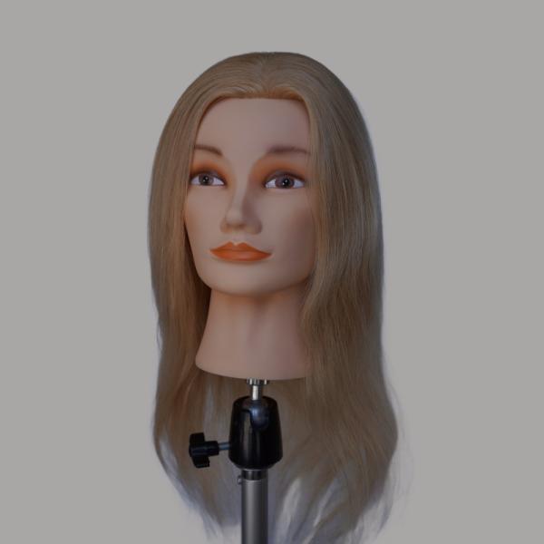 100% Human Hair Salon Practice Hairdresser Training Head Mannequin Dummy Doll Head 16 Inch