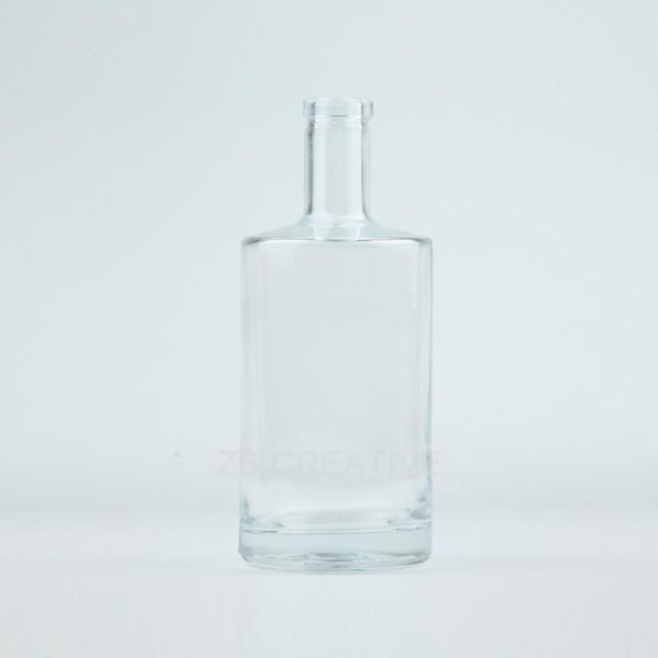 Super Flint Glass Liquor Bottles 750ml Crystal White Cork Closure Spirits 760g CY-842