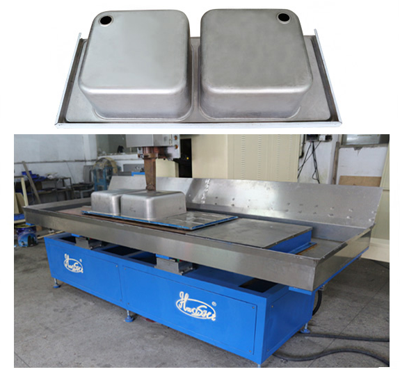 Máquina de soldadura automática do dissipador do CNC para a banca da cozinha diferente do tamanho