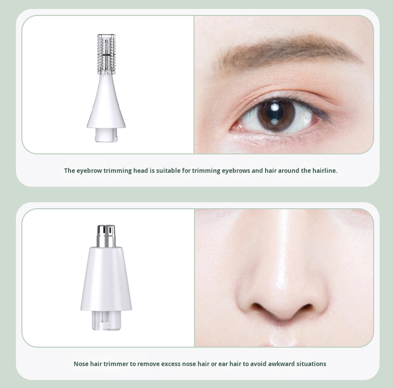 6-in-1 Multifunctional Women's Shaver Epilator Set with 1200mAh Battery Stainless Steel Blade and Free Spare Parts