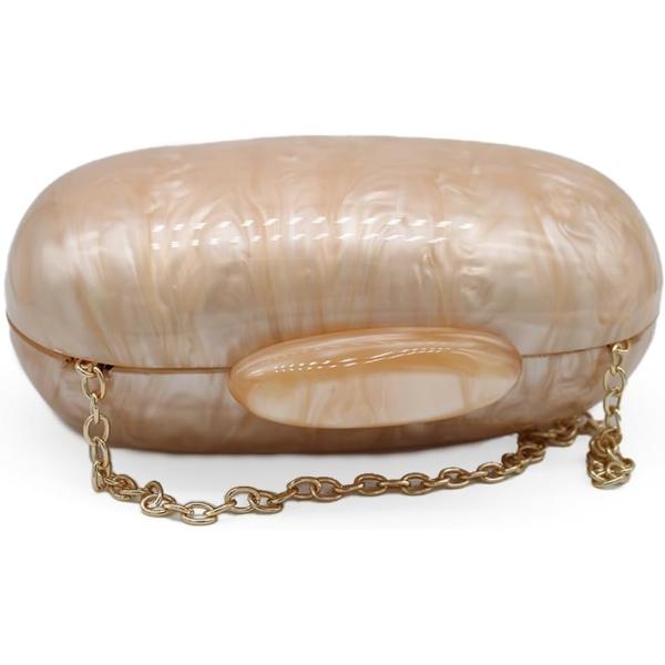 Акриловый вечерний сумка с сцеплением для женщин Шкалочная форма плечевая кроссбоди сумка блестящая мраморная сумочка сумочка