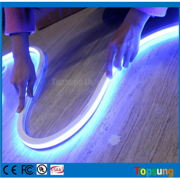 12v bleu Vue supérieure Plate 16x16mm néonflex Carré LED néon tube flexible bleu SMD corde bande de néon ruban de décoration