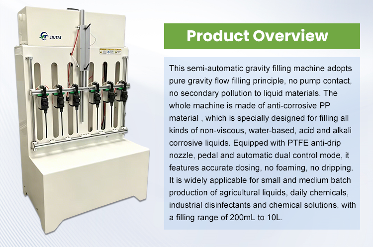 Laundry Detergent Household Cleaning Liquid Filling Machine Sem Auto Anti Corrosion Gravity Type