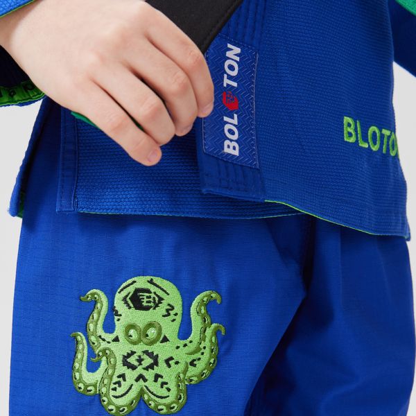 Boys BJJ Kimono Brazilian Jiu Jitsu Gi with 350gsm Fabric Weight 100% Cotton and Custom Embroidery Patch