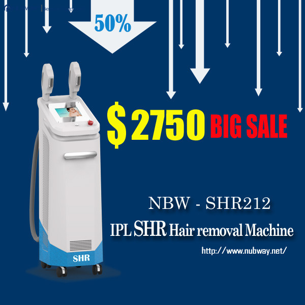 Best Price 2014! The Most Featured 2-handles SHR Hair Removal Machine Vertical