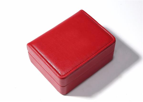 High End Women Leather Jewelry Box Red Inside Velvet Insert Custom Luxury Handmade