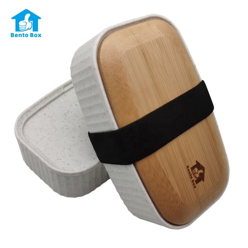 Food Kid-Friendly Yum Bento Lunch Box with Modern Curry and Picnic Double-Layer Bamboo Lid