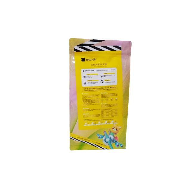 Sac d'emballage à fond plat avec fermeture à glissière