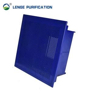 Caixa azul ABS HEPA 595×595×380mm no sistema de abastecimento de ar purificado