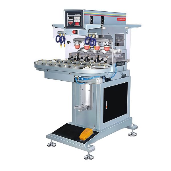 4 Color Pad Printing Machine The Oil Cup Type Semi Automatic Pad Printing Machine