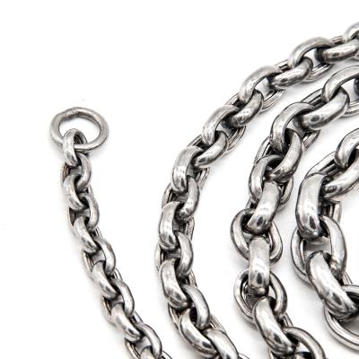 Silver Stainless Steel Link Chain Corrosion Resistance Rust Resistance