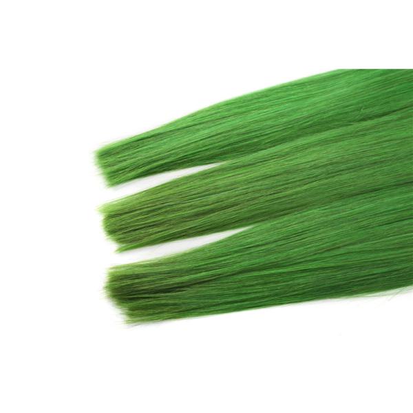 12-24 Inches Two Tones Green Color  Hair Virgin Brazilian Human Hair Extension