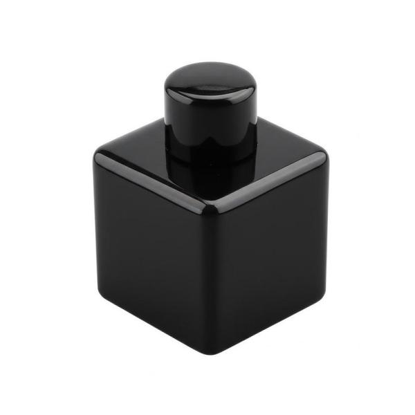 8ml Black Square Car Perfume Bottle with Wooden Lid
