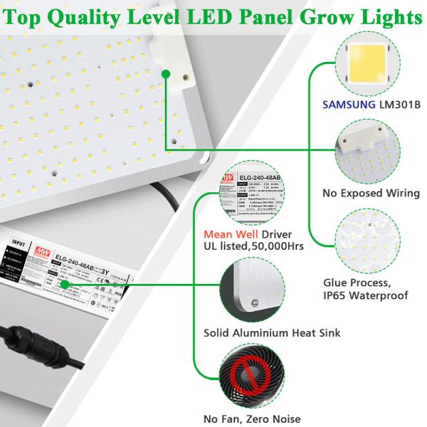 480W Dimmable Led Plant Grow Light 150lm Waterproof 4 Color Anti Shock