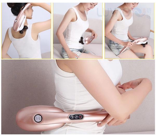 Rose Golden Personal Home Body Massager Pressing Vibrating Massage Hammer