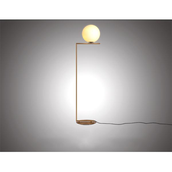 Modern minimalist floor lamp living room bedroom bedside vertical lamp milk white glass ball floor lamp modern vertical