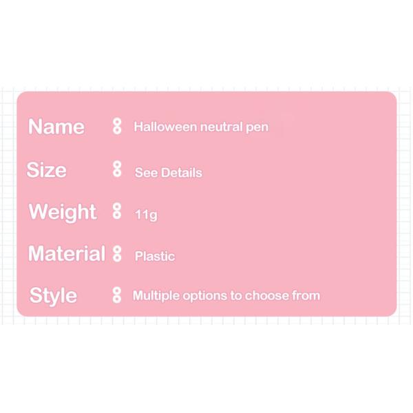 Pen créatif à thème d'Halloween avec un stylo de gel de 0,5 mm